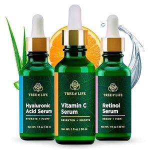Tree of Life Total Skin Reset with Vitamin C, Hyaluronic Acid and Retinol Serums